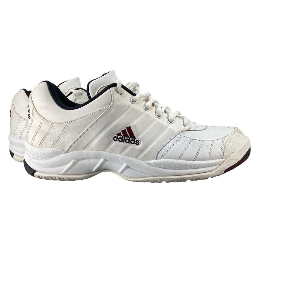 Vintage Adidas Mens' "Big Court Logo" Sneakers US12 UK 11.5